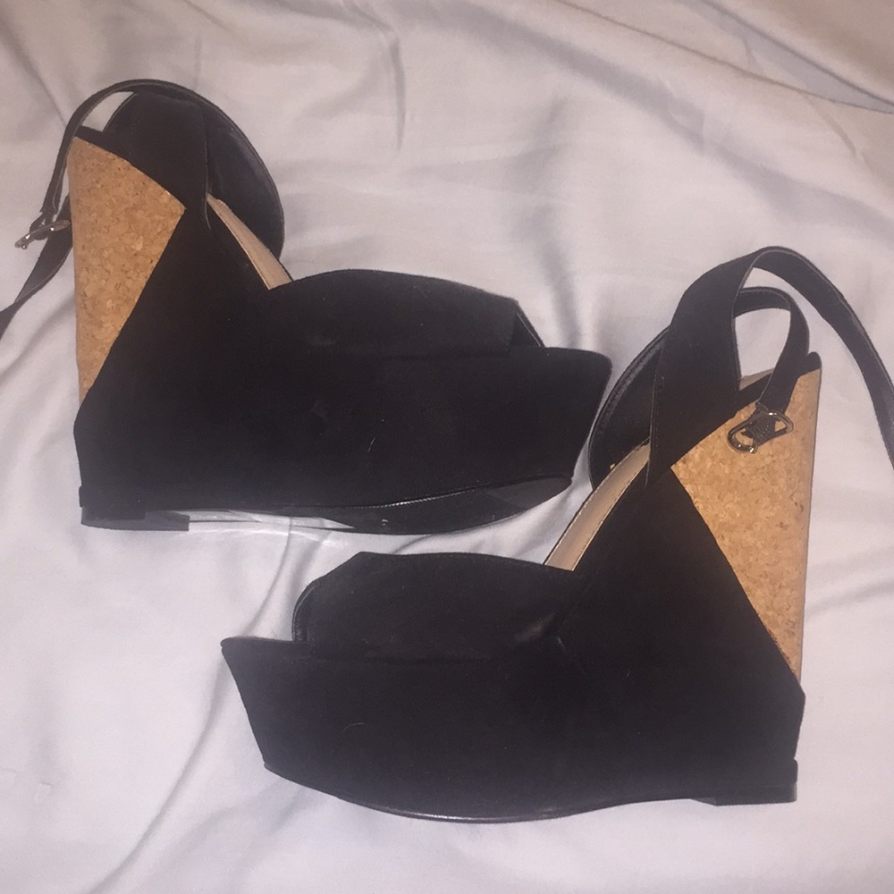 Black wedges - never worn