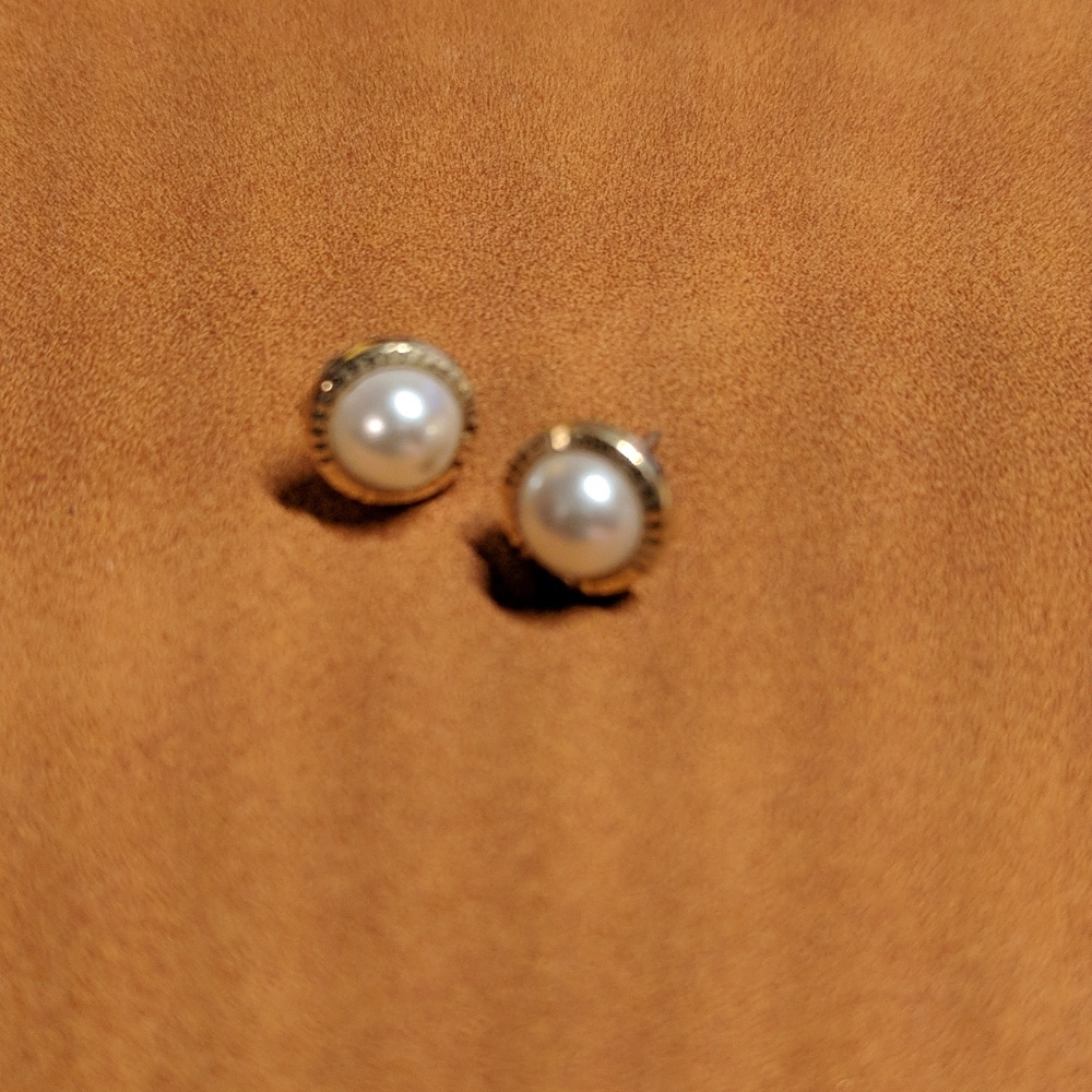 Vintage Gold + Pearl Earrings