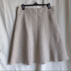 Merona Wool Blend Cream/White A-Line Skirt