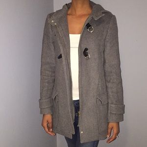 Massimo Dutti Grey Wool Coat