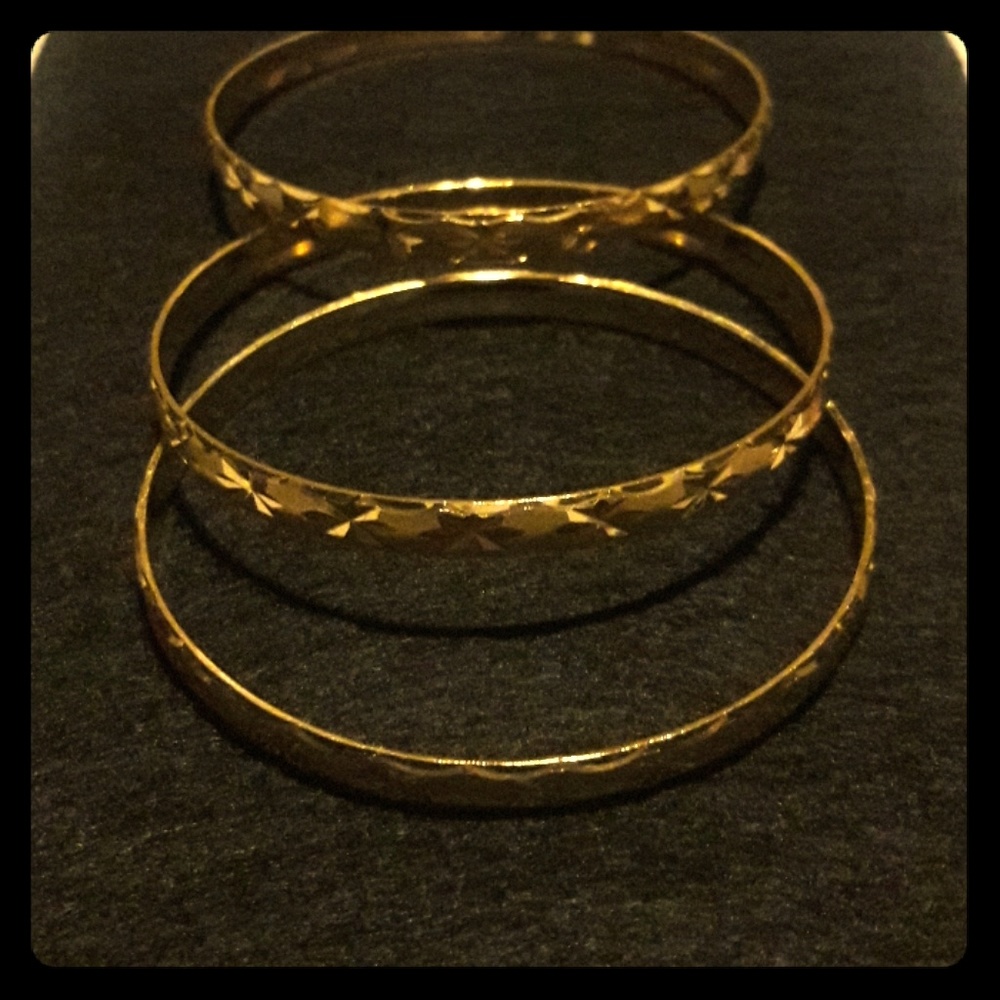 Trio of Gold bangles (NWOT)