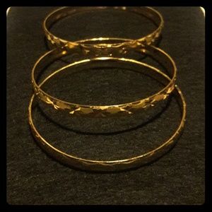 Trio of Gold bangles (NWOT)