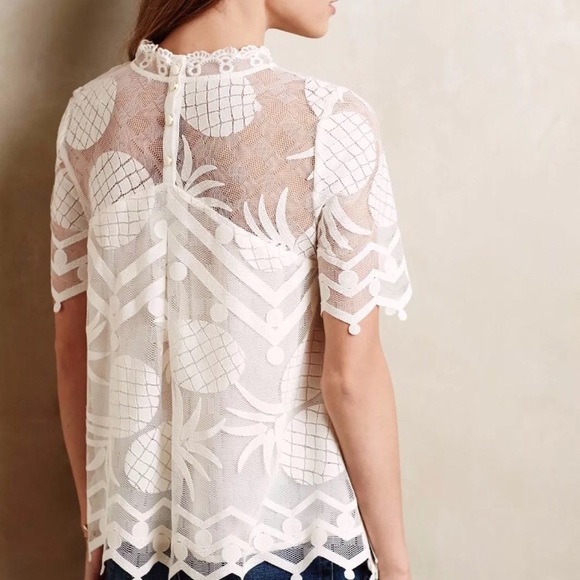 Anthropologie HD in Paris Pina Lace white size 0 - Picture 2 of 3