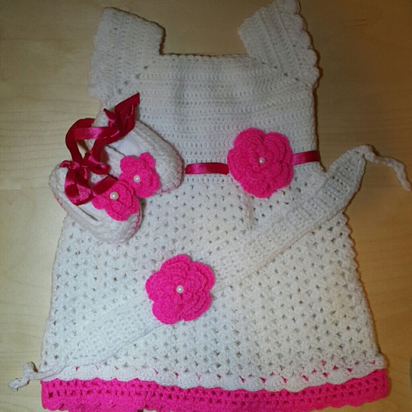 handmade crochet baby dresses