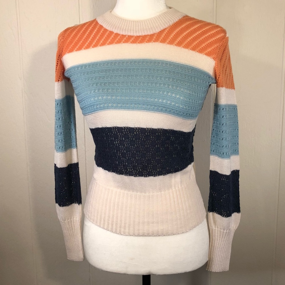 VINTAGE 70s Offspring Trisha Sayad Acrylic Sweater