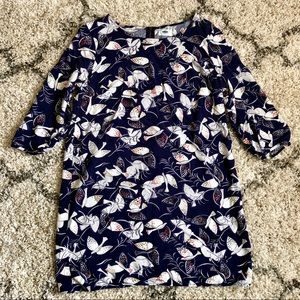 Shift Dress With Exposed Back Zipper