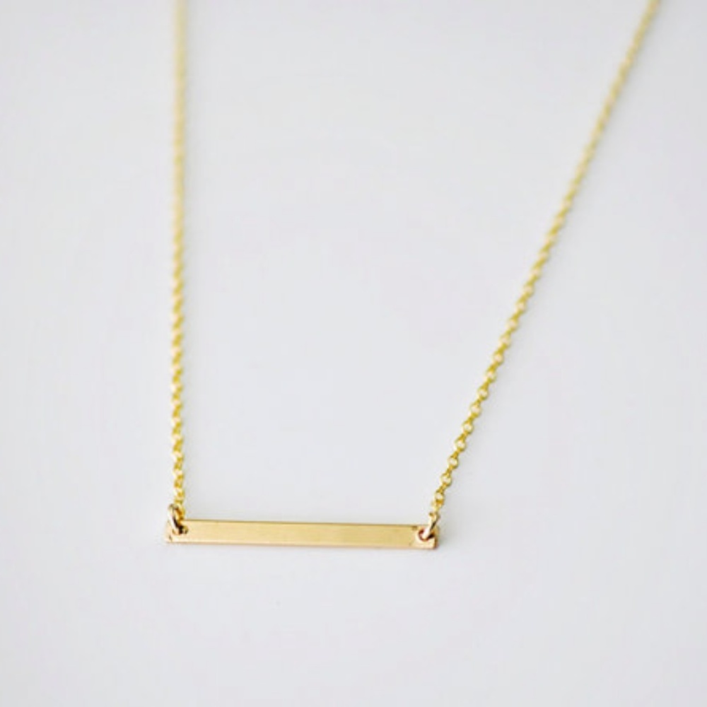 Gold Bar Layering Necklace