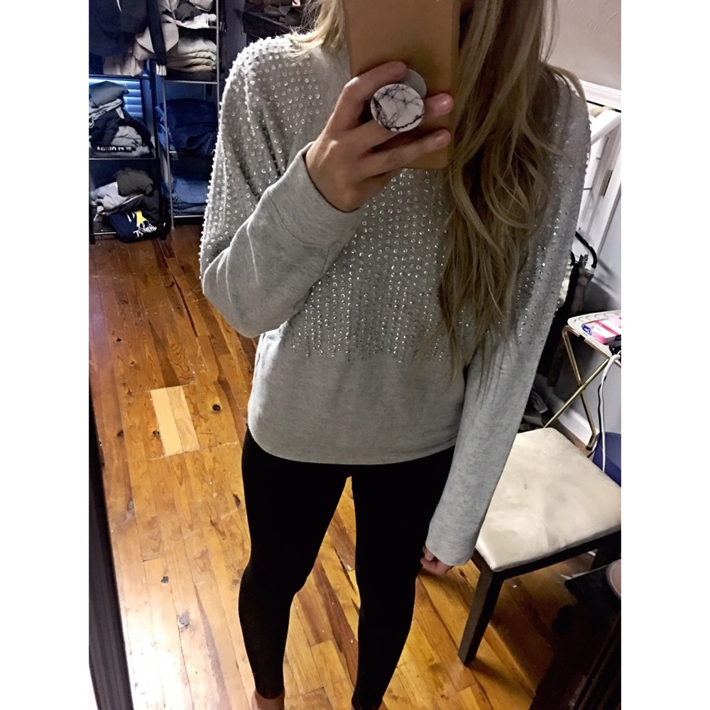 ZARA Beaded Sweatshirt
