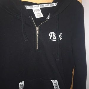vs pink half zip