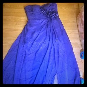 Purple evening dress
