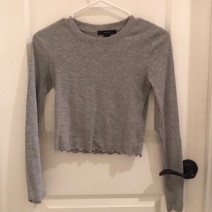 Forever 21 Grey Crop Top
