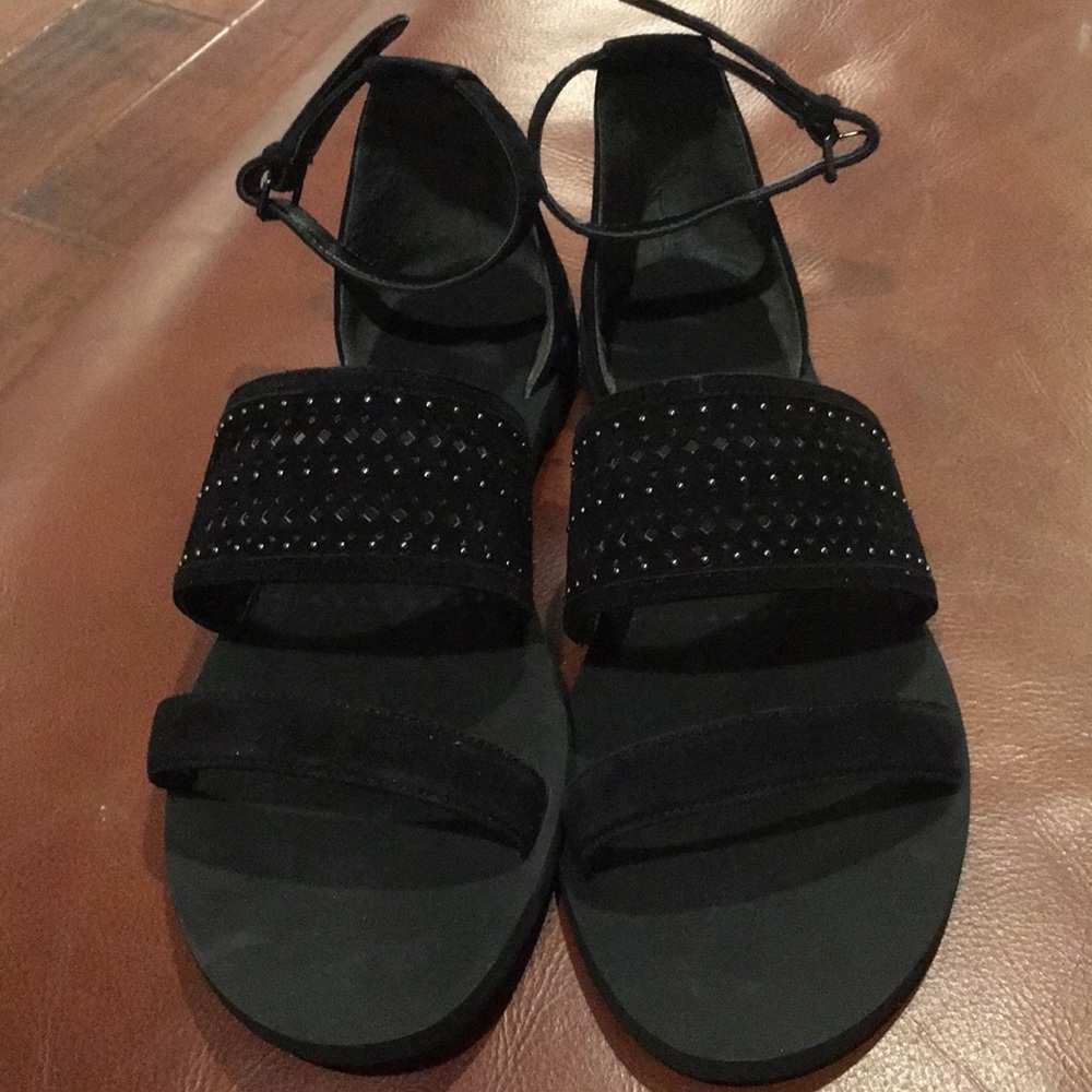 Via spiga black laser cut  sandals