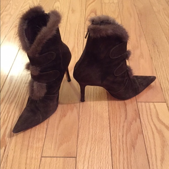 Italian suede fur boots - Picture 1 of 3