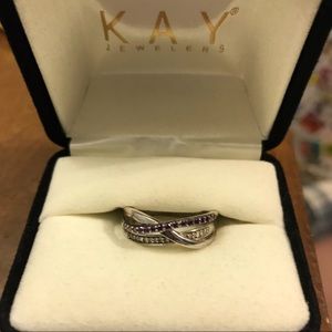 Diamond Ring 1/5 ct tw Round Cut 10k White Gold