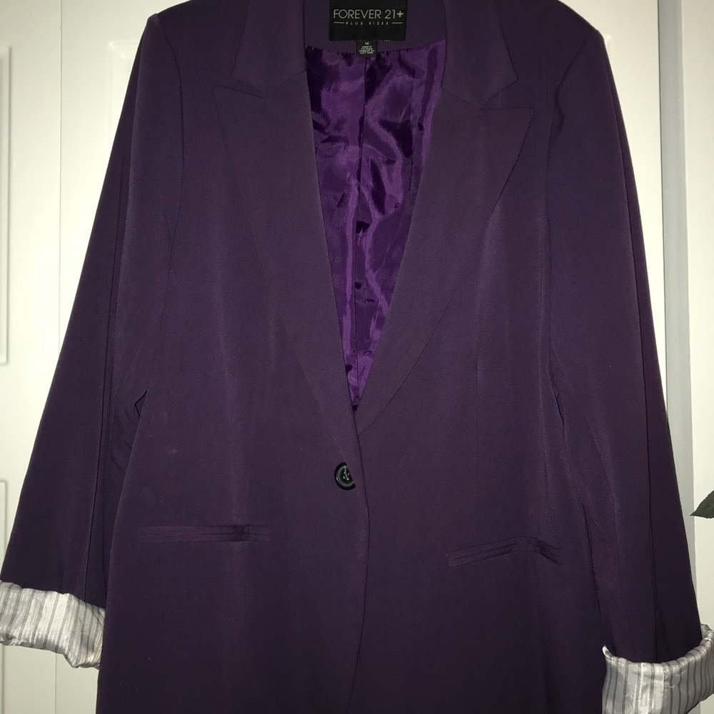 Plus size Forever 21 Plum blazer