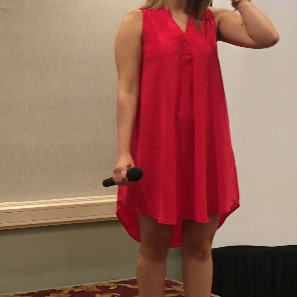 Hot pink lose shirt dress