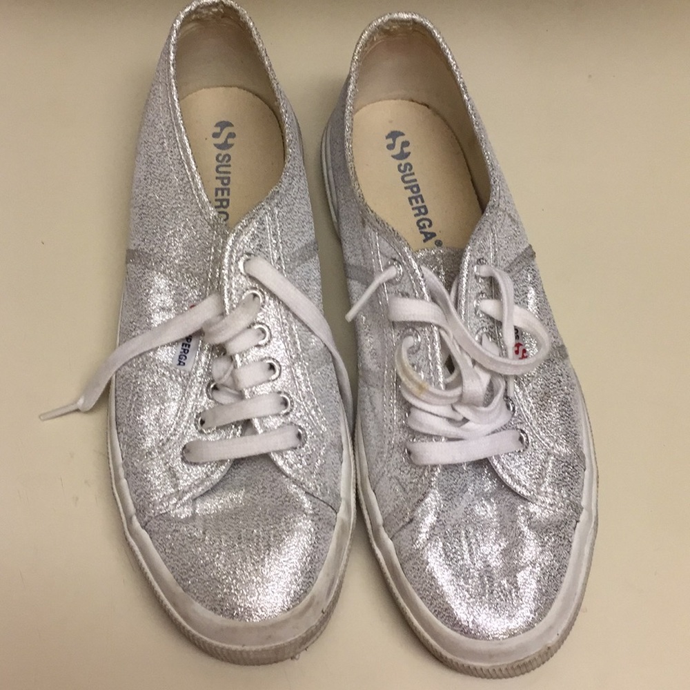 Metallic superga size 9
