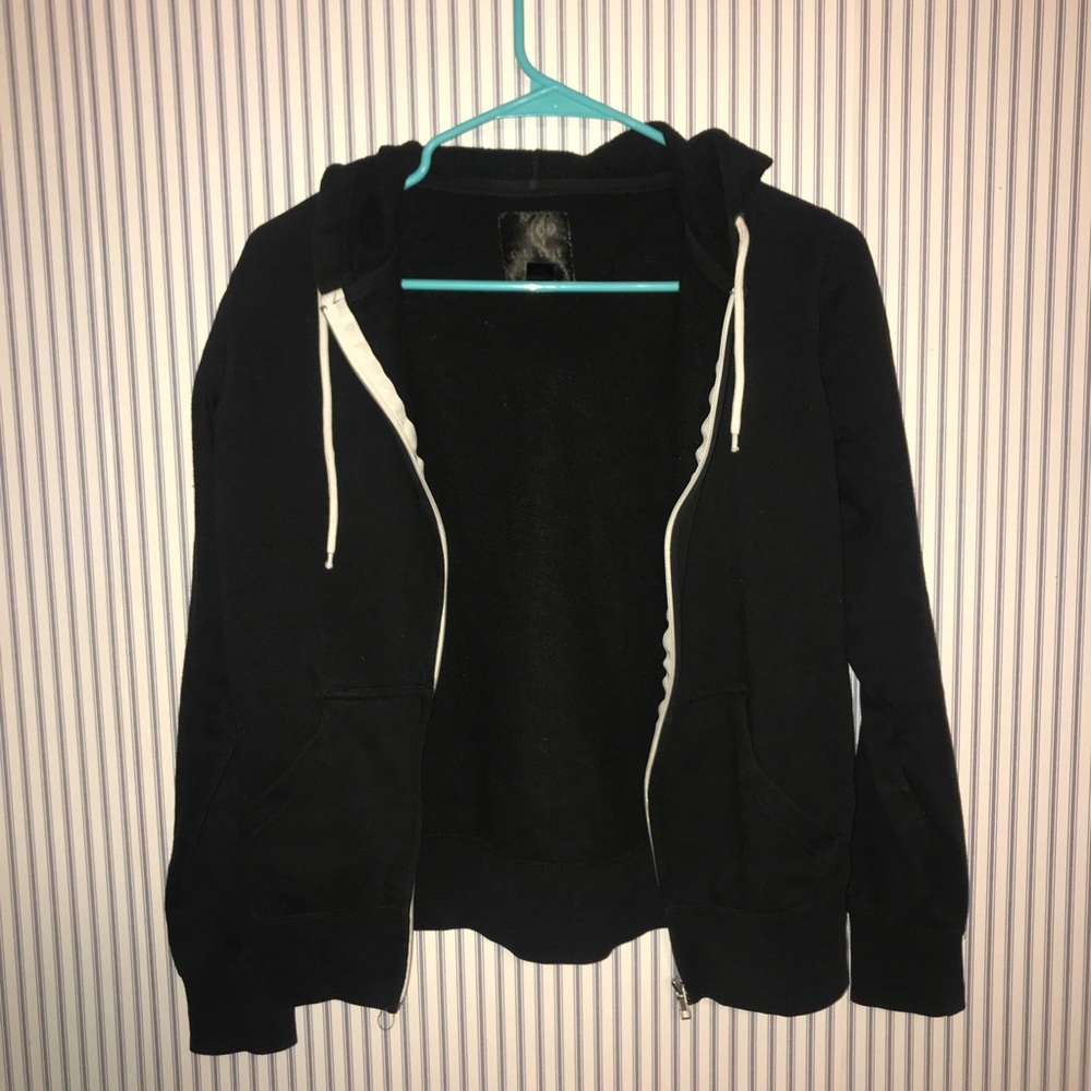 Black zip up hoodie