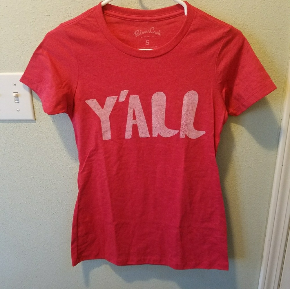 New women's small Y'all red top.