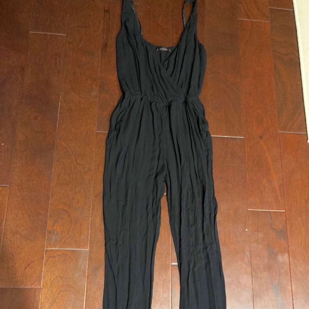 Zara basic black jumpsuit