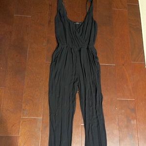 Zara basic black jumpsuit