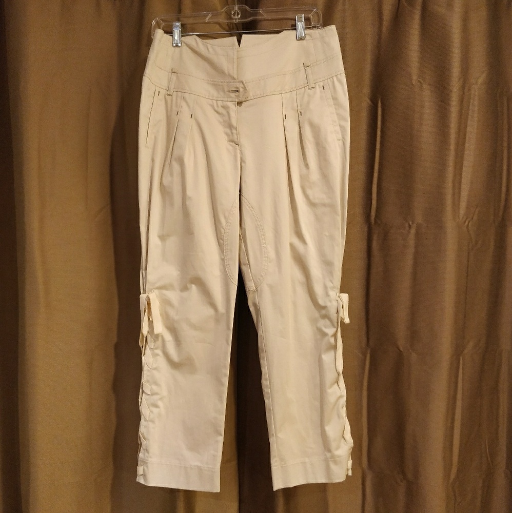 High waisted pant with side lace
