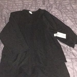 Large SOLID BLACK floral embossed LuLaRoe Lindsay