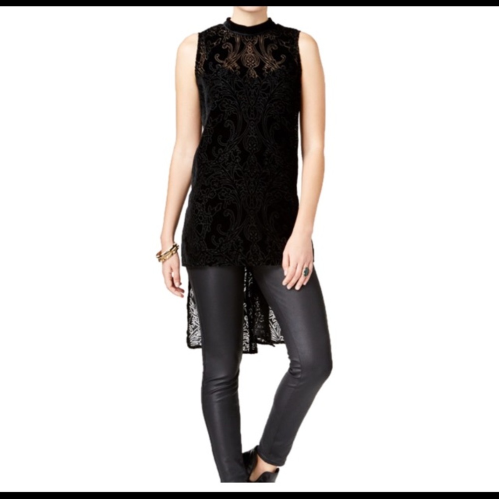 NWOT Velvet patterned long top