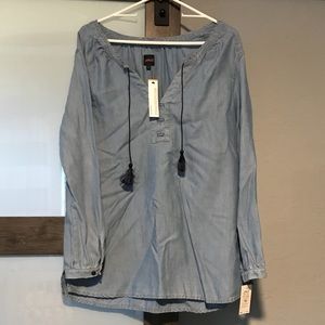 JAG super soft chambray long sleeve tunic.
