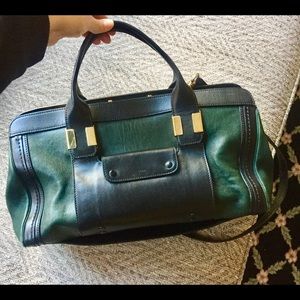 Beautiful Chloé ‘Alice’ Green/Black Crossbody Bag!