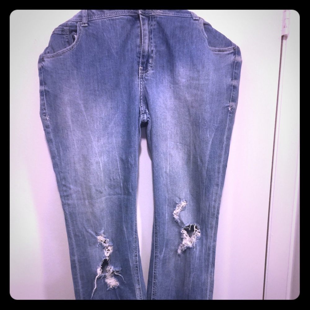 Lane Bryant distressed jeans