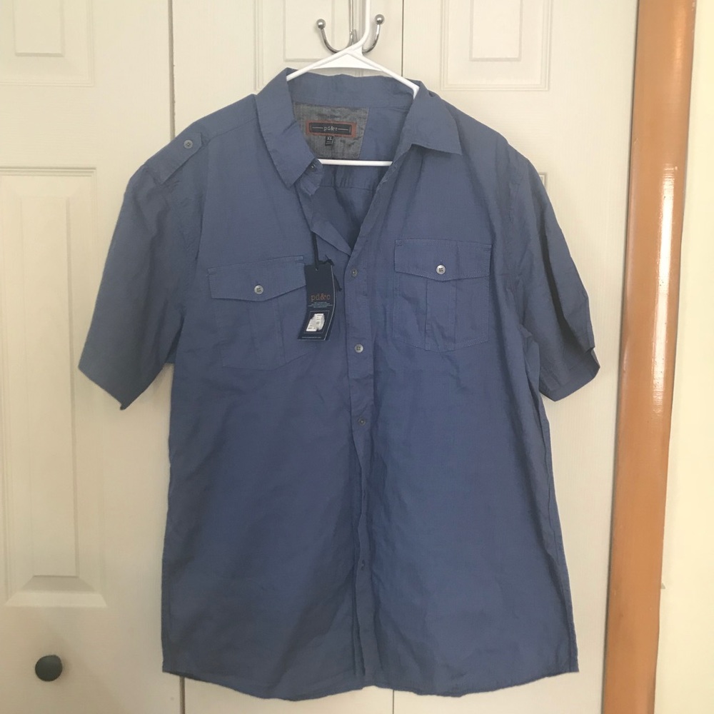 NWT Blue Short Sleeve Shirt