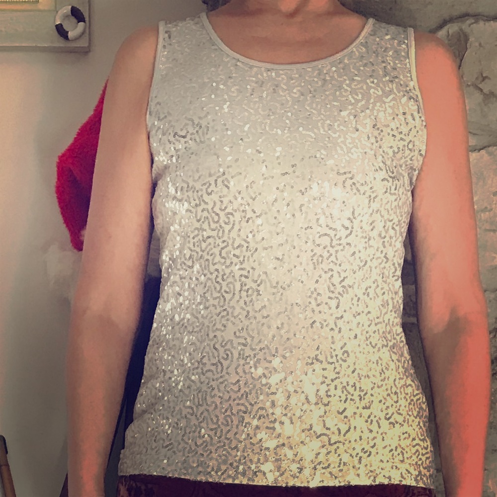 Elementz Sequined Silver Tank