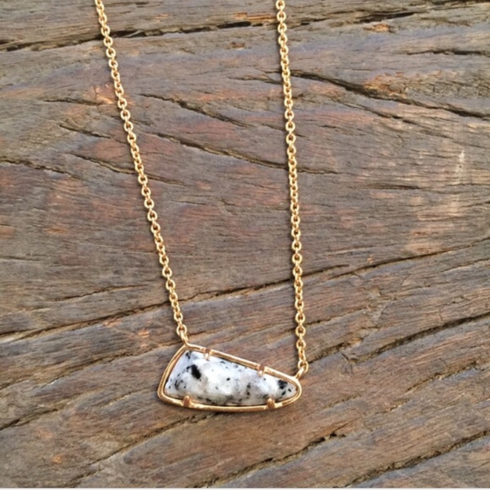 Kendra Scott Etta Necklace in rose gold granite