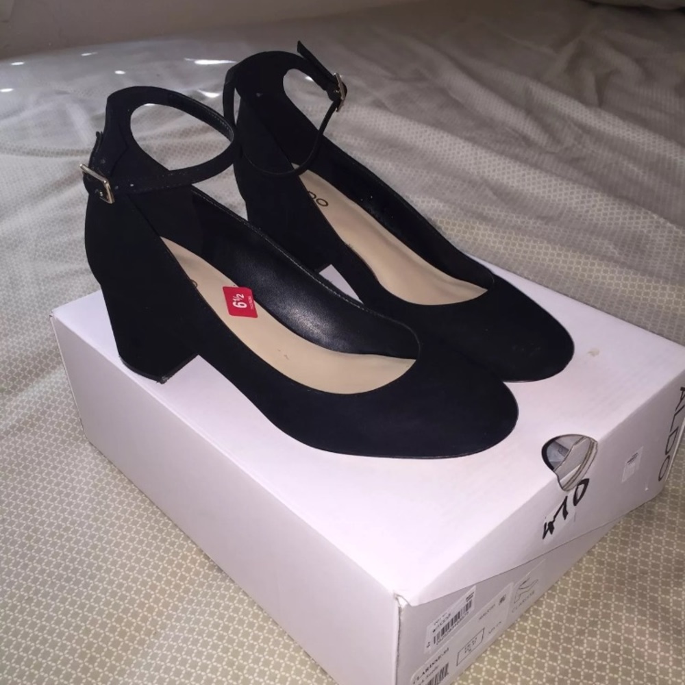 ALDO CLARISSE BLOCK HEEL PUMPS