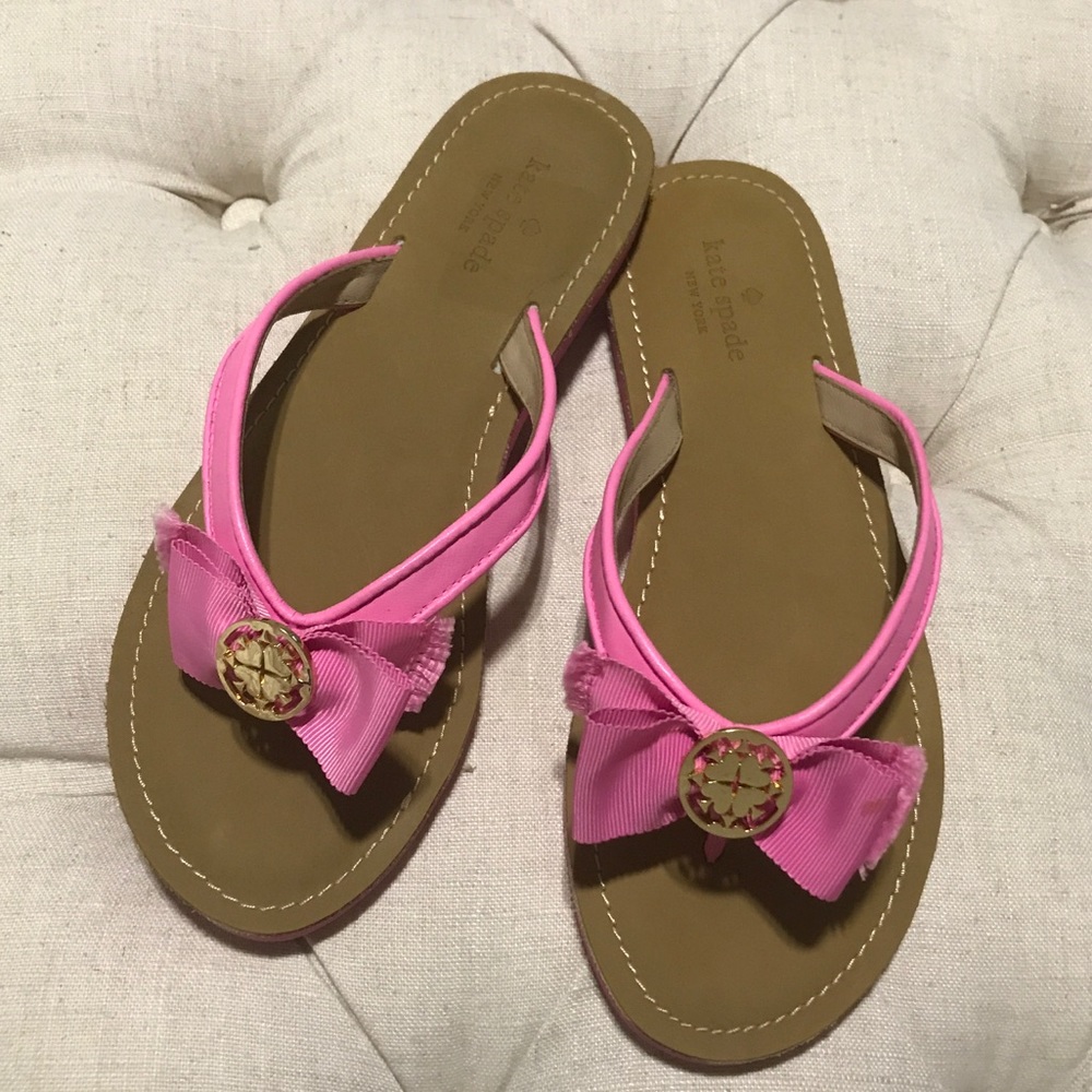 NWT Kate Spade Pink Flip Flops