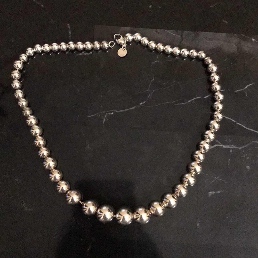 Tiffany & Co Beaded Sterling Silver Necklace