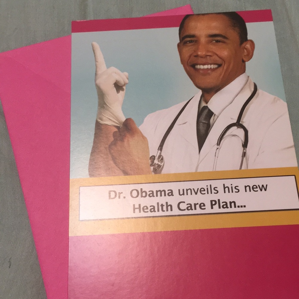 Recycled Dr Obama Obama care Funny birthday card