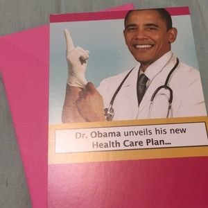 Recycled Dr Obama Obama care Funny birthday card