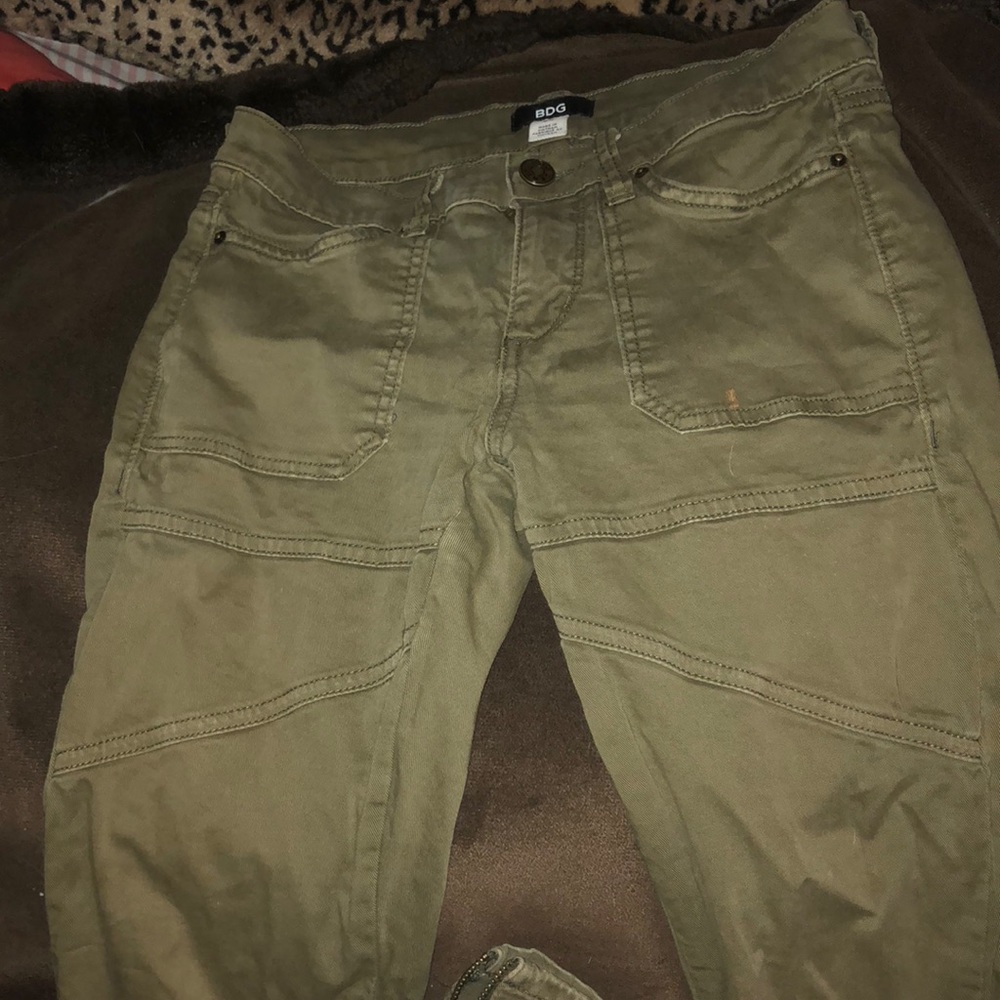 Army green urban outfitters pants