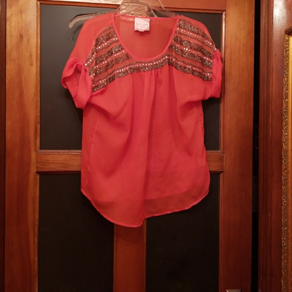 Romeo & Juliet Sheer Blouse embellished jeweled