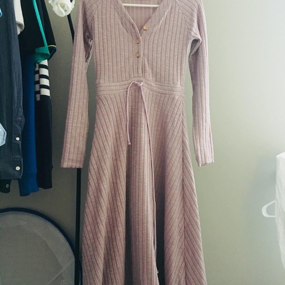 lavender midi dress
