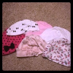 Baby girl hats bundle