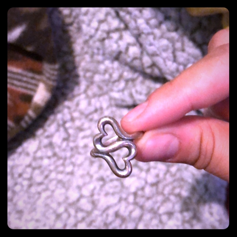 James Avery double heart ring