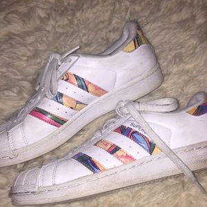 adidas superstar colorful stripes