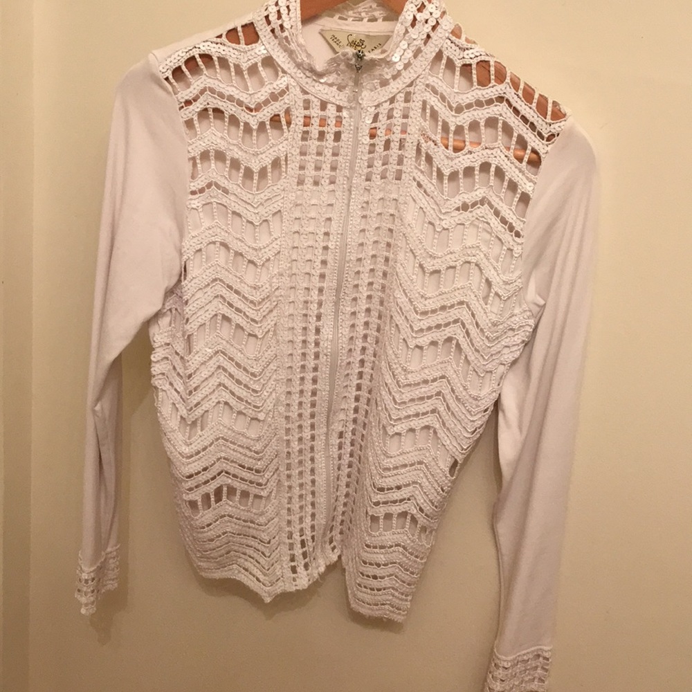 Classy White Sagaie Pairs Jacket! Size Medium!