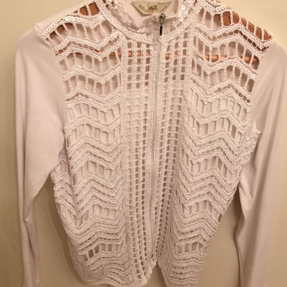 Classy White Sagaie Pairs Jacket! Size Medium! - Picture 2 of 3