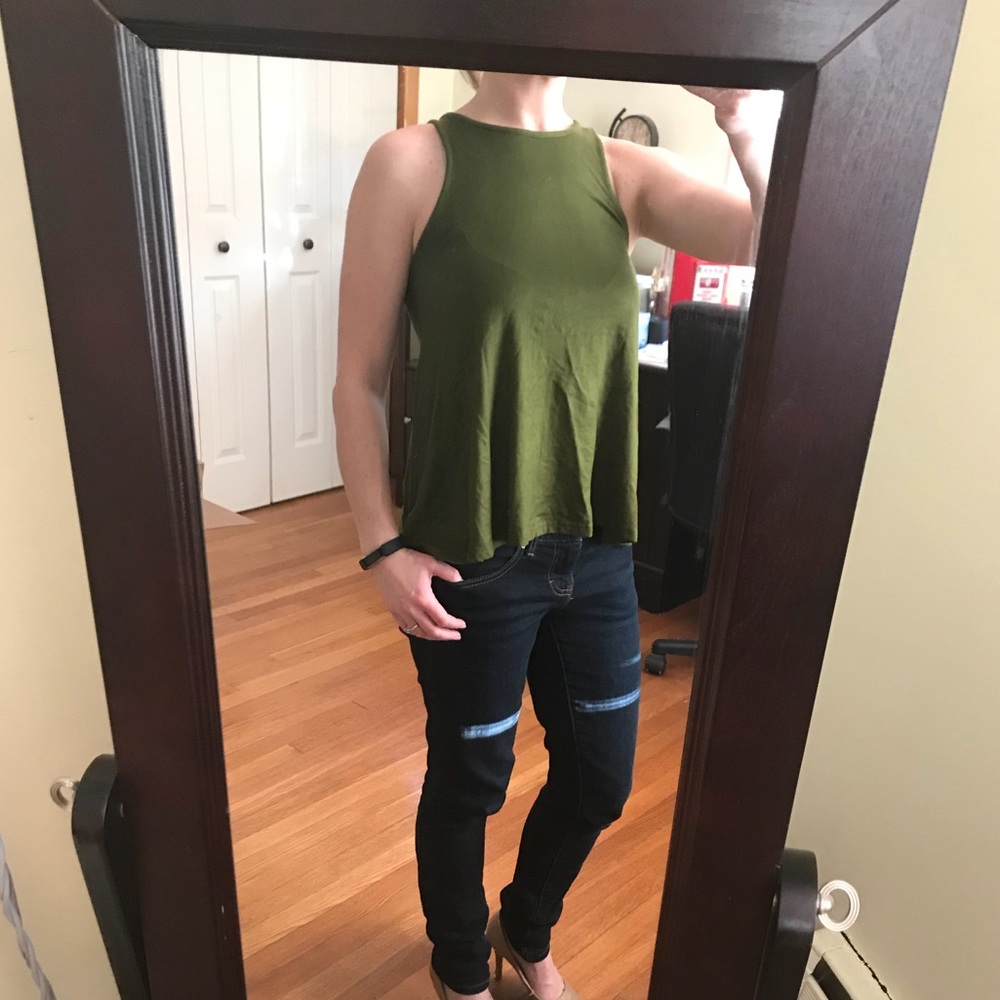 Green Cropped Top - BUNDLE ONLY PLEASE