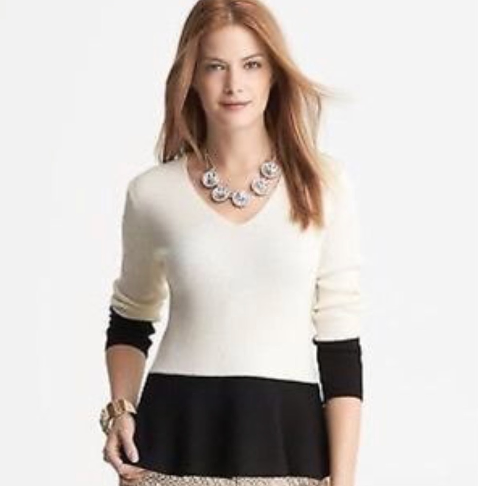 NWT Banana Republic Peplum Sweater