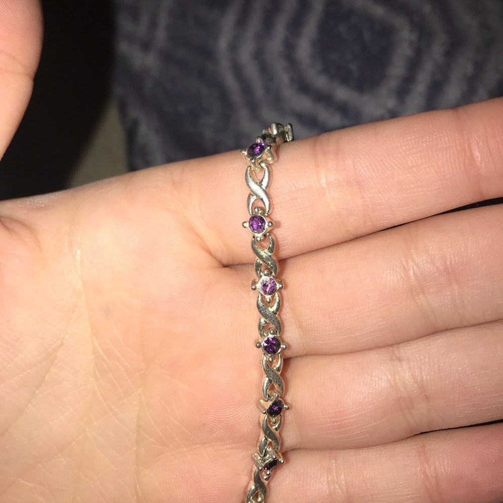 Purple stone bracelet